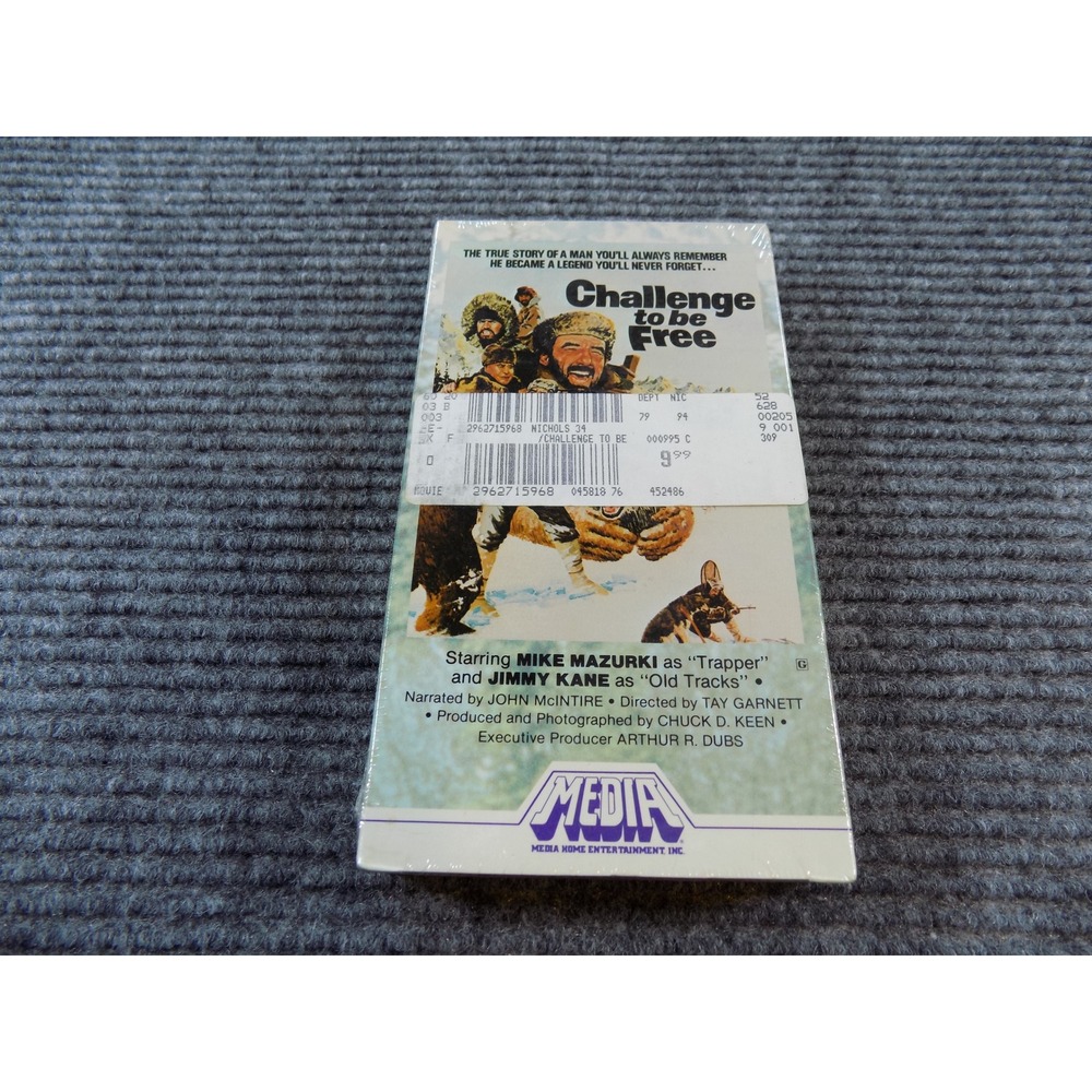 Challenge to be Free VHS 1982 Media Home Entertainment Mike Mazurki Sealed M205